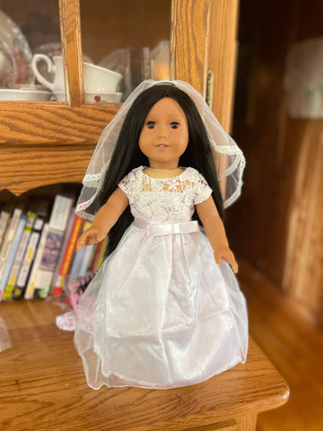 Two-Piece Wedding Dress Set Made to Fit Popular 18 Inch Dolls