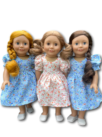 Cute Flower Print Dresses Made to Fit Popular 18 Inch Dolls