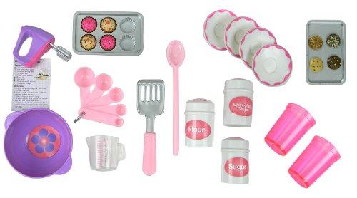 23 Piece Vintage Baking Tool Sets and Food-18-Inch Doll