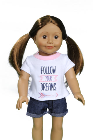 Follow Your Dreams Embroidered Tee