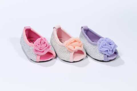 Sparkly Rosette Peep Toe Shoes