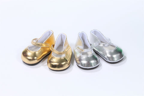 Shiny Gold or Silver Mary Jane Shoes