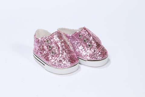 Sparkly Pink No-Tie Sneakers