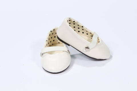 Pretty Creamy White Shoes with Strap