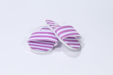 36  Purple and White Striped Flip-Flops