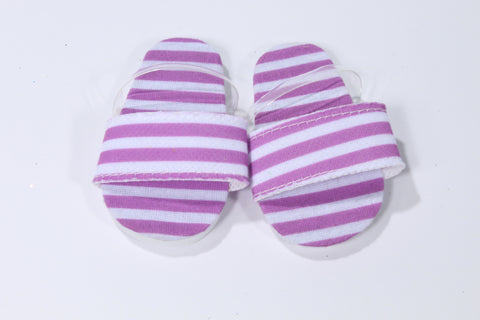 Purple Striped Flip Flops
