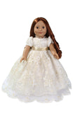 Ivory Holiday Evening Gown with Matching Shoes