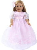 Pink Evening Gown with Hair Clip