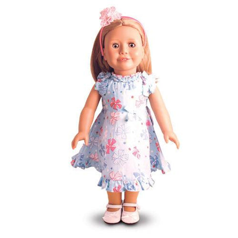 Treasured Dolls Pretty Blue Bow dress.