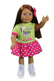 Roller Skate dress with Matching Hair Bow