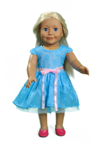 Blue Hi-Lo skirt Dress